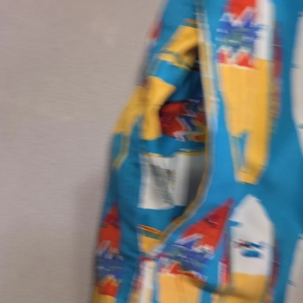 U.S. Polo Assn. Men's XXL Surfboard Print Swim Trunks Blue Mesh Lined Drawstring